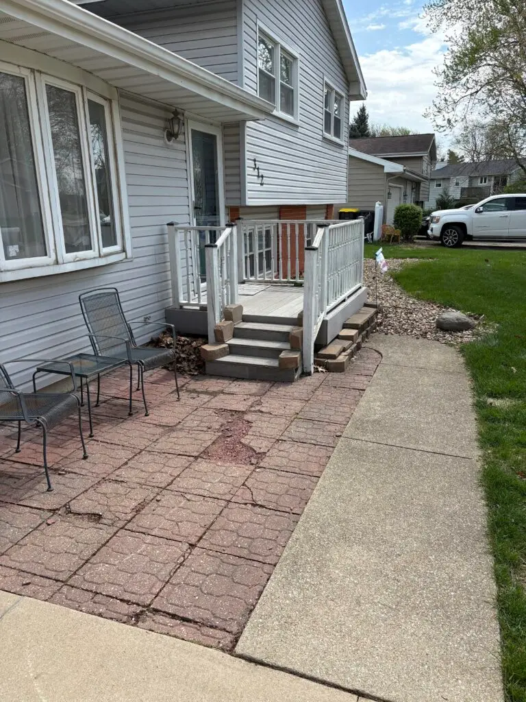 Porch Railing and Patio Paver Replacement in Normal — mclean county