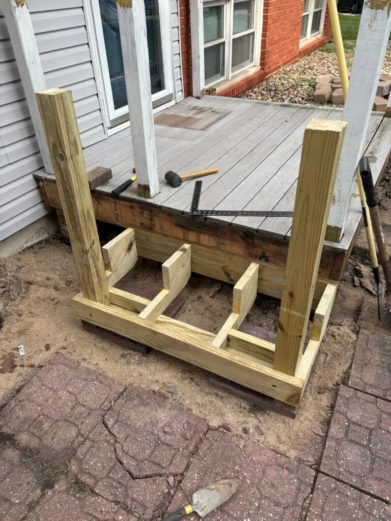 Porch Railing and Patio Paver Replacement in Normal — normal