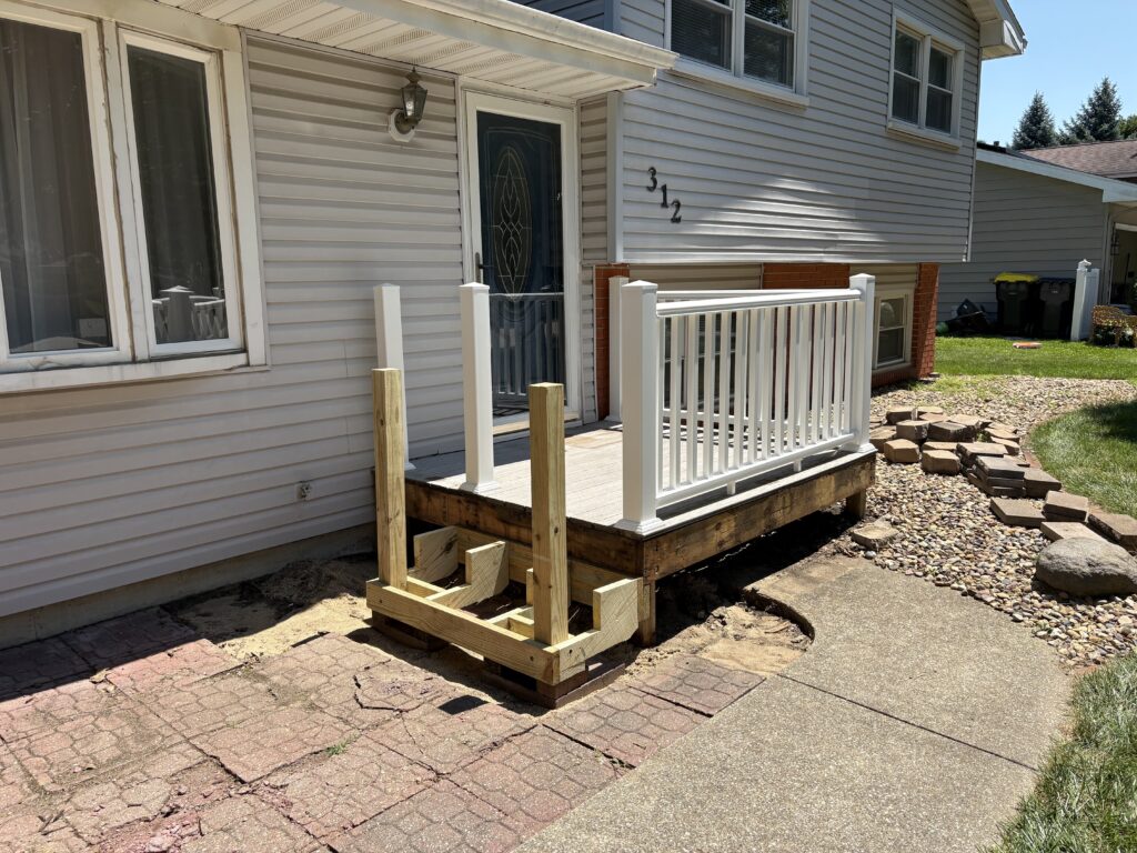 Porch Railing and Patio Paver Replacement in Normal — normal handyman