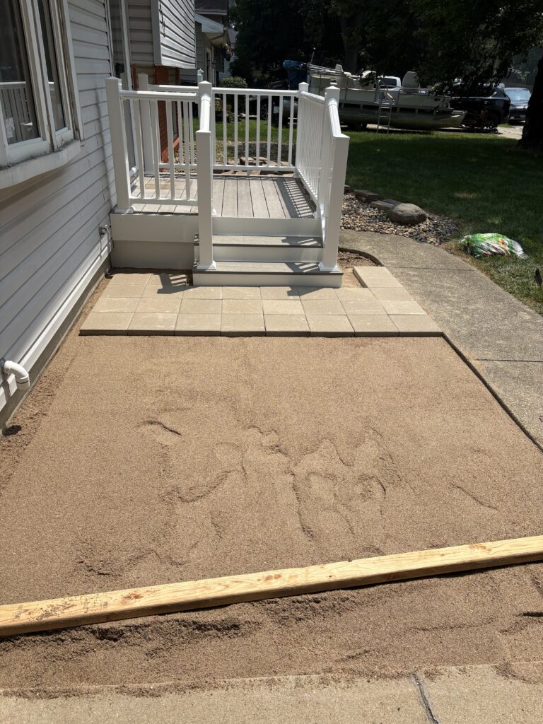 Porch Railing and Patio Paver Replacement in Normal — patio paver replacement