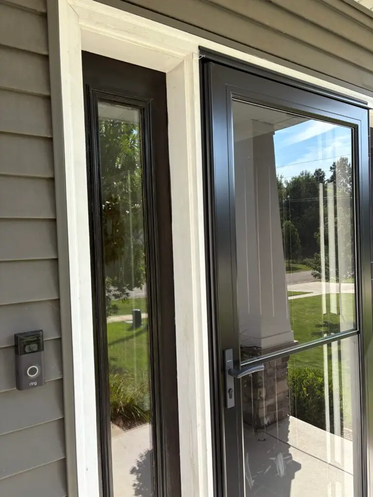 Fiberglass Door Refinishing in Downs — entry door refinishing