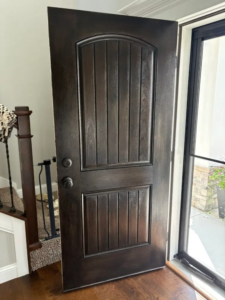 Fiberglass Door Refinishing in Downs — door refinishing